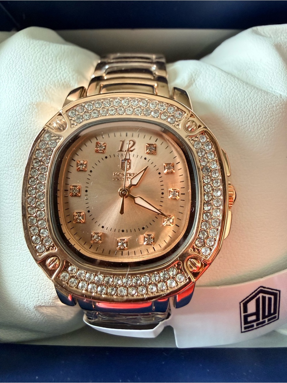 Montres Prestige ROSE Gold Crystal Accent Women's Watch